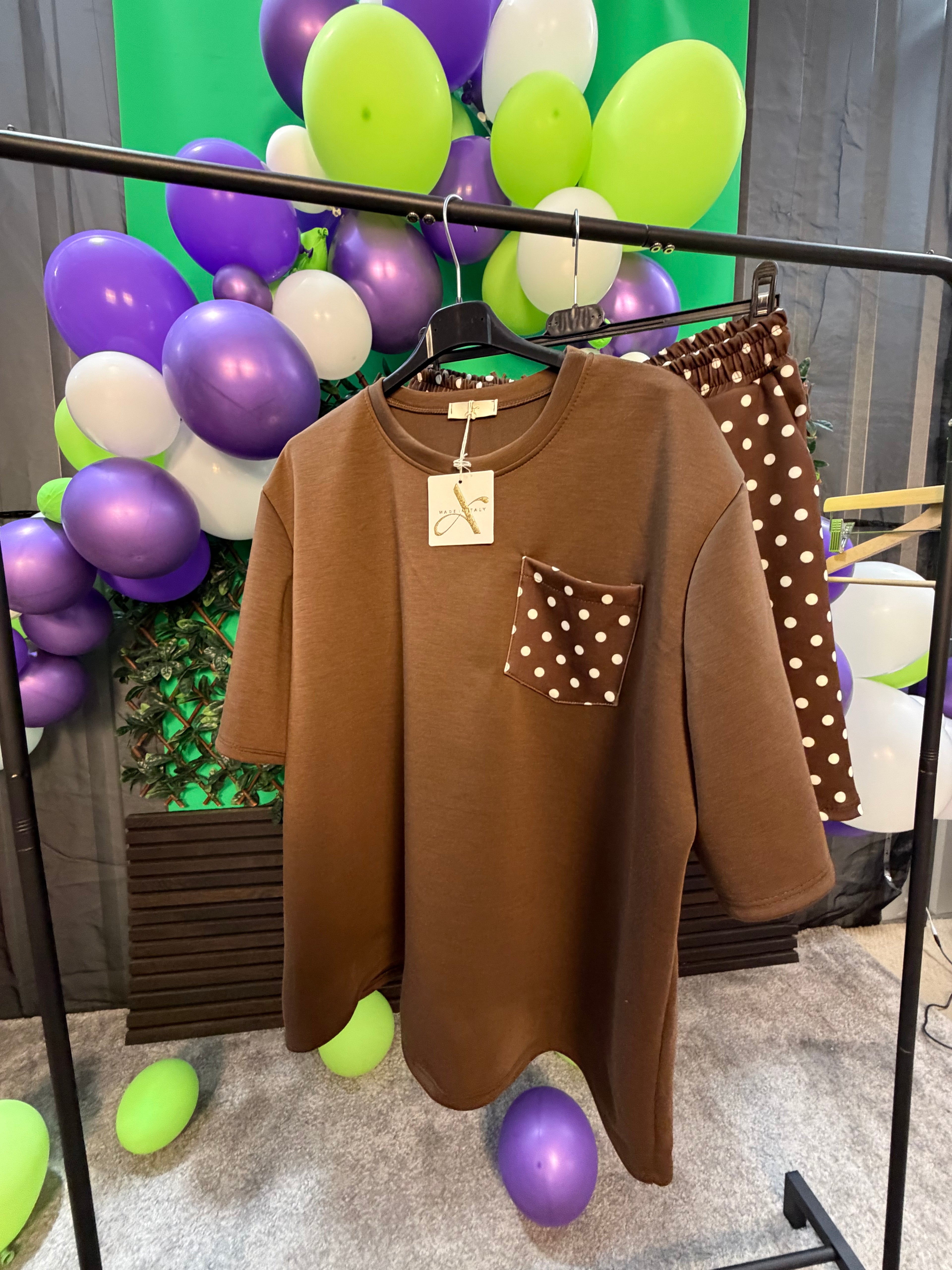 ROSIE- One Size 14-22 Polka Dot Co-Ord