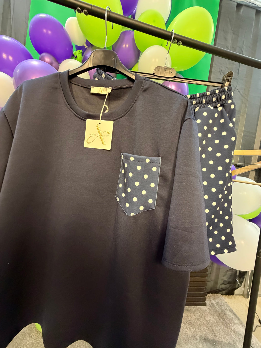 ROSIE- One Size 14-22 Polka Dot Co-Ord