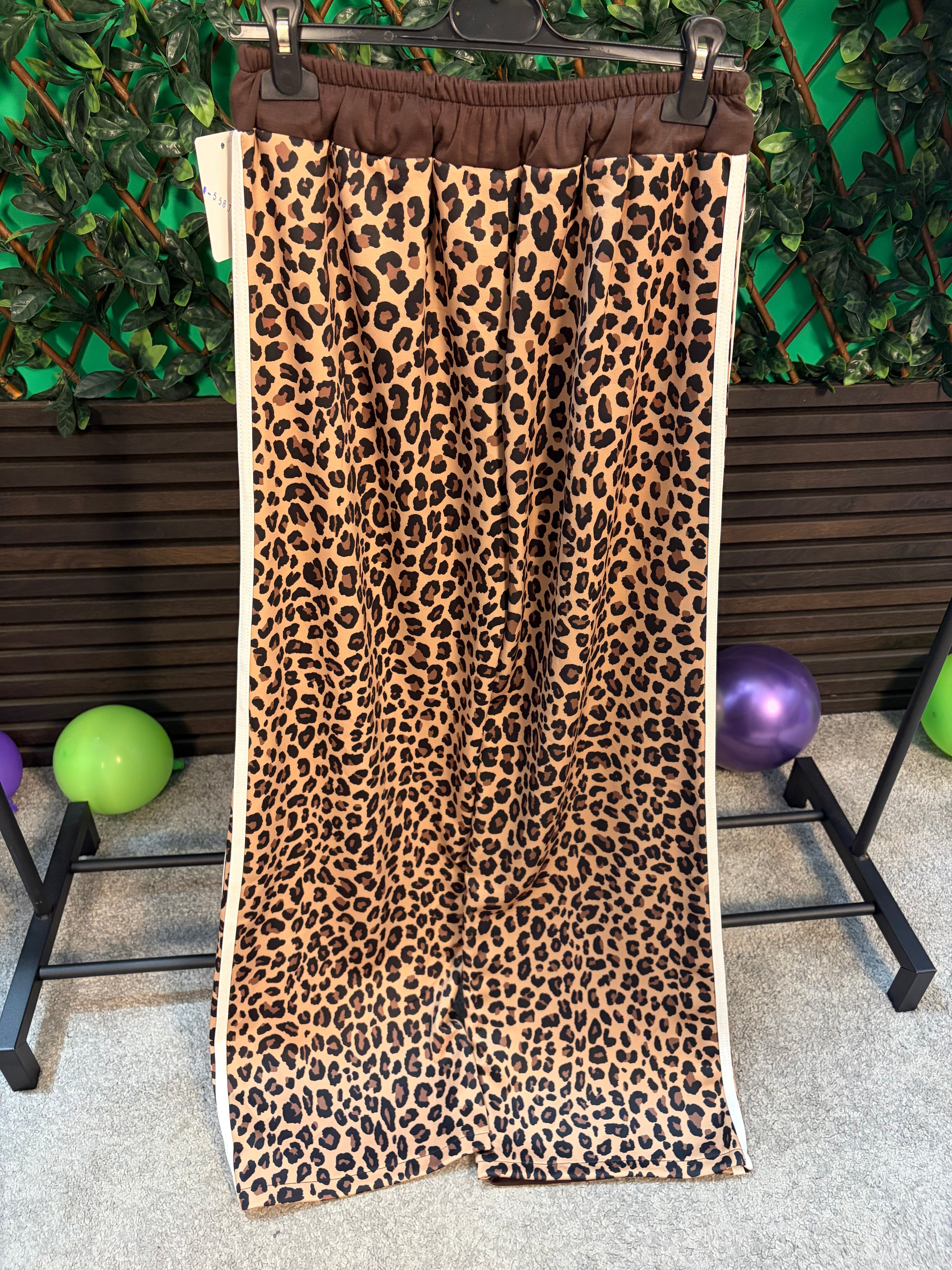 Soft feel, leopard back joggers (6-14).