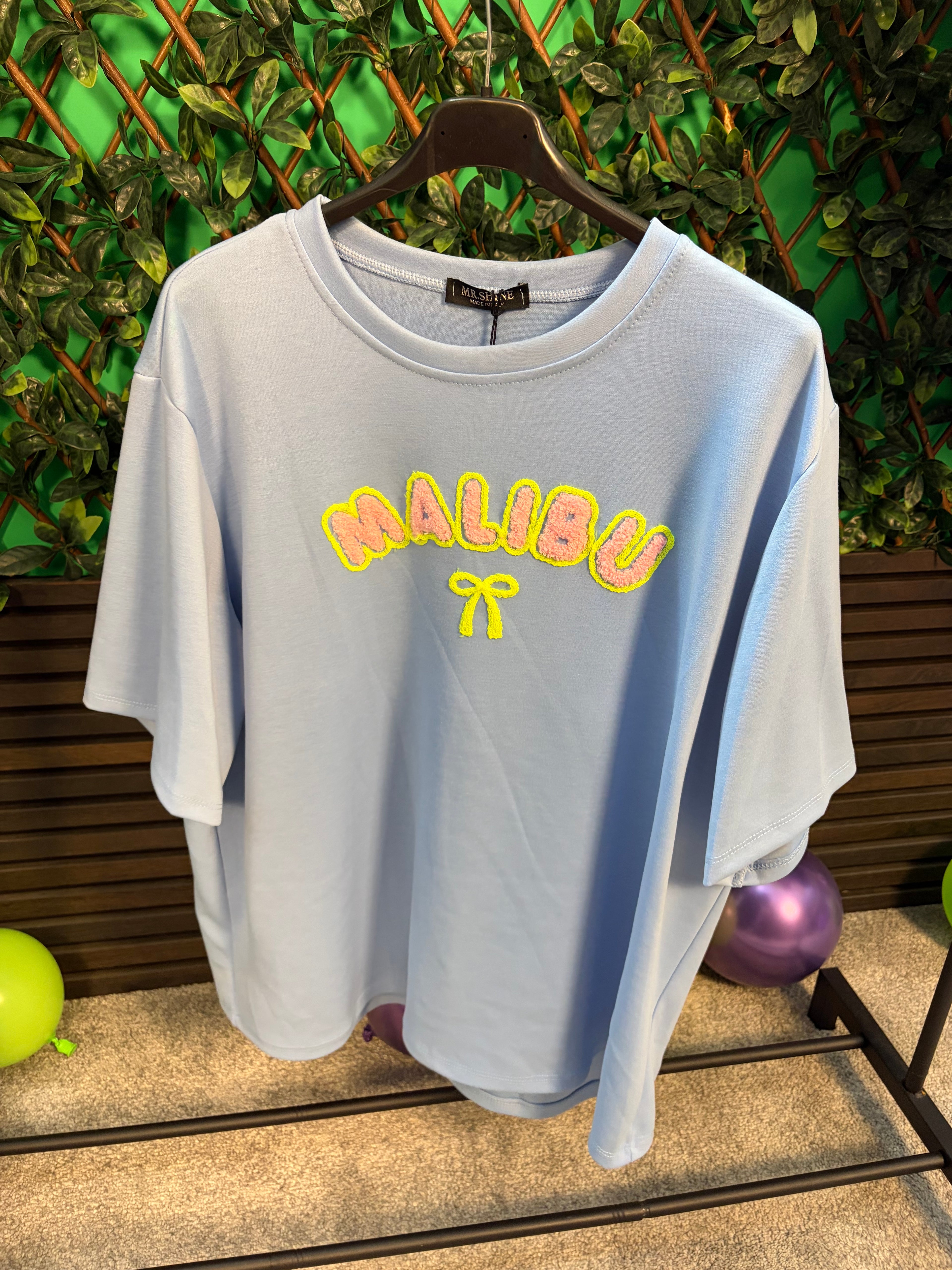 PLUS SIZE “Malibu” Soft feel, scuba style t-shirt (16-24).