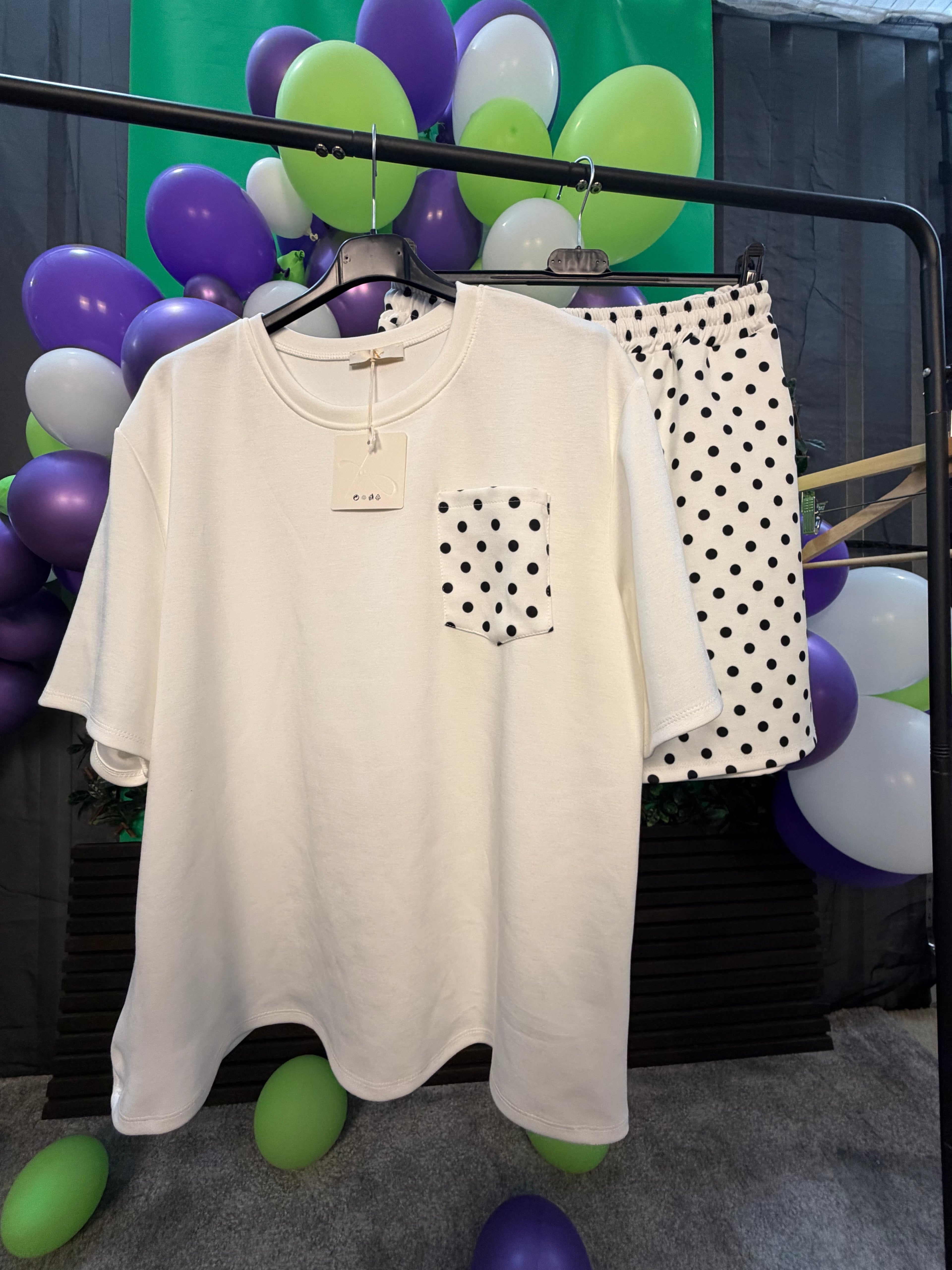 ROSIE- One Size 14-22 Polka Dot Co-Ord
