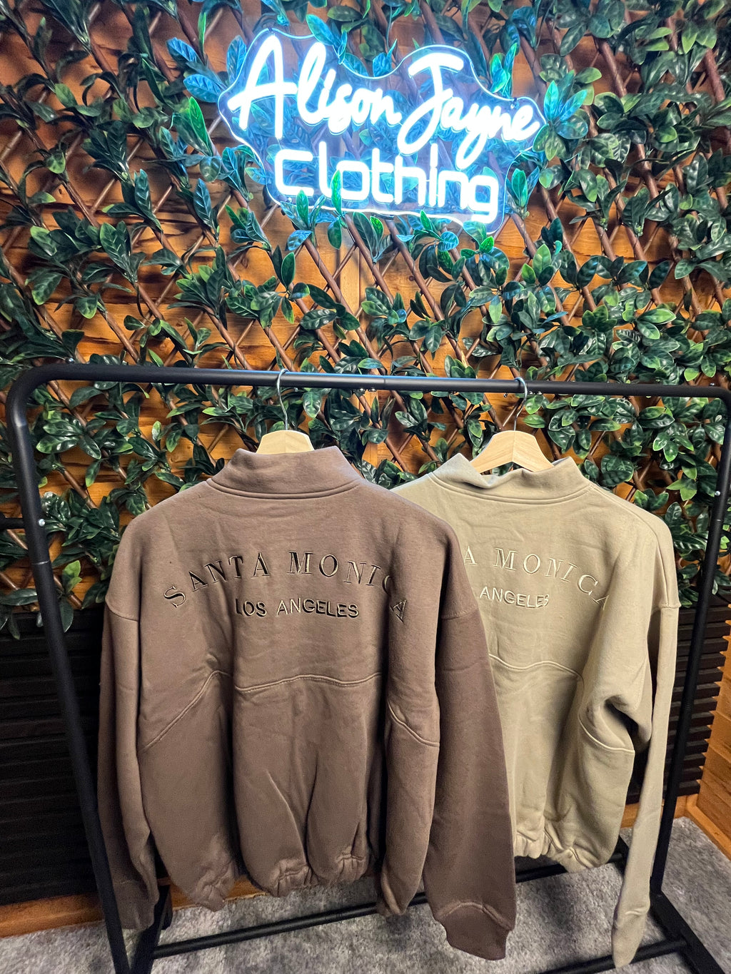 Santa Monica Half Zip Fleece Lined Jumper.