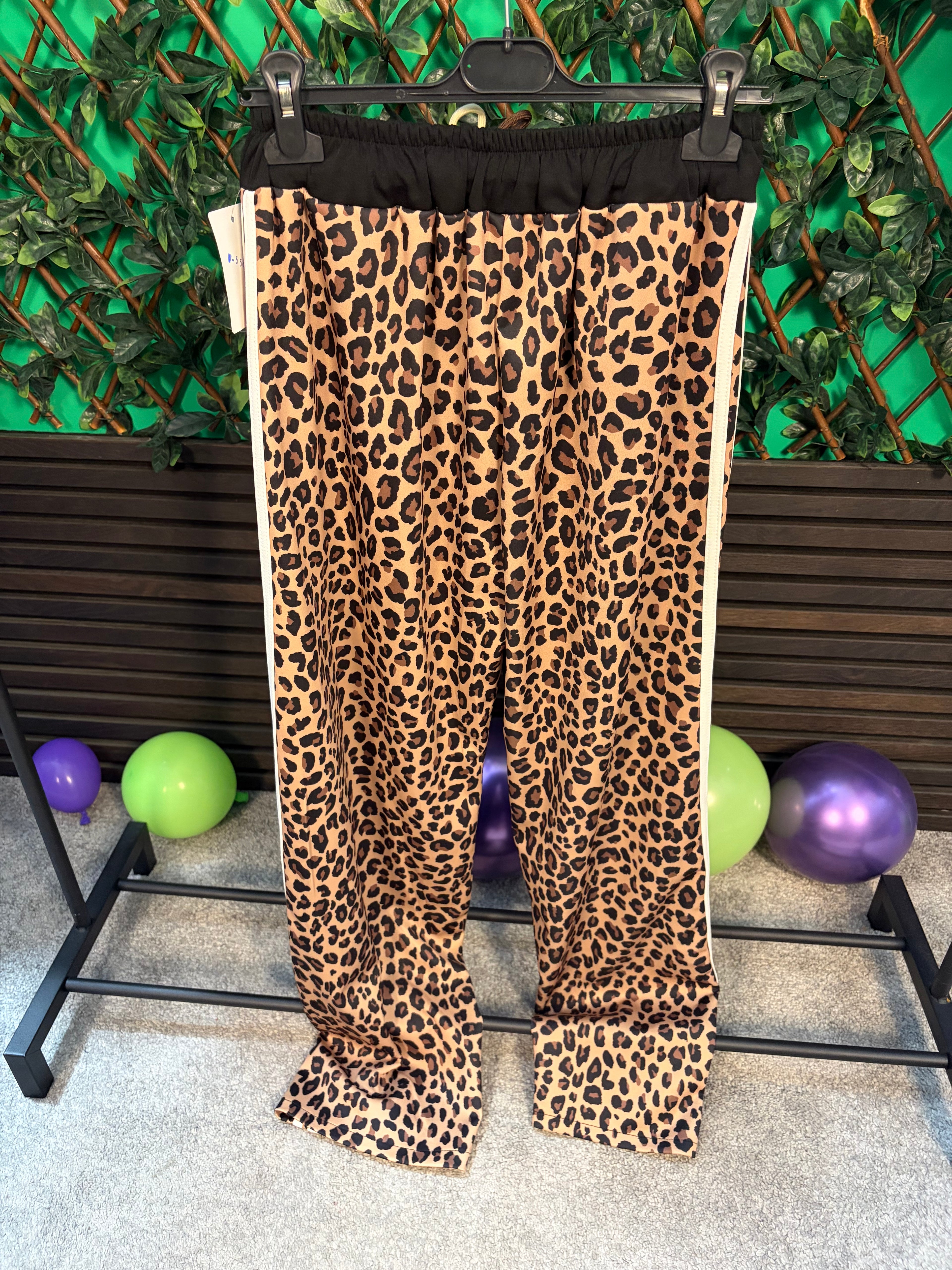 Soft feel, leopard back joggers (6-14).
