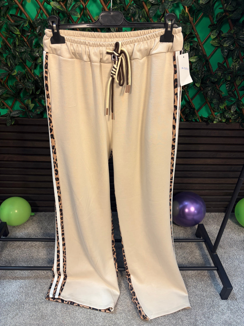 Soft feel, leopard back joggers (6-14).