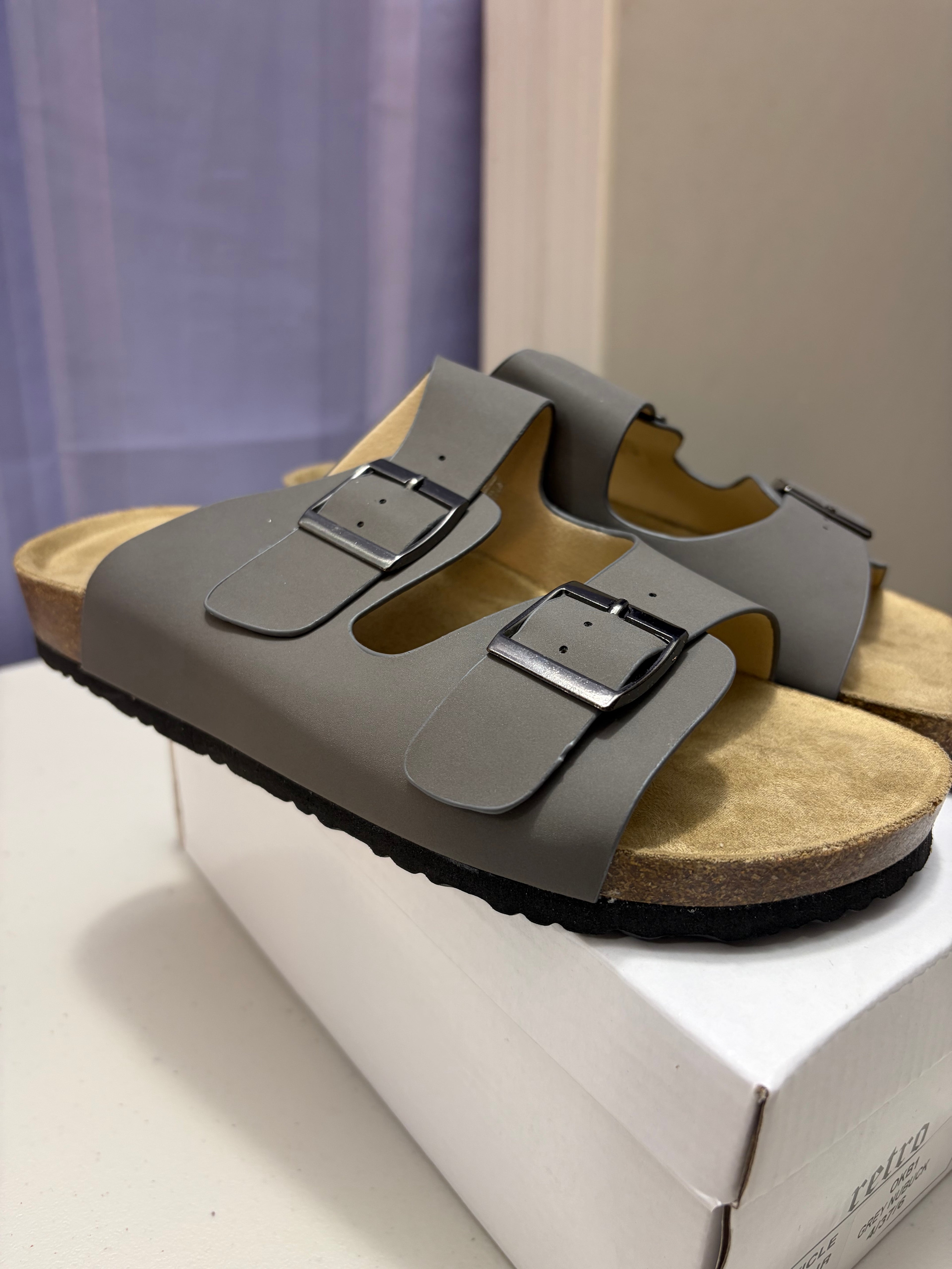 Joey- Nubuck Style, Double Strap Sandal.