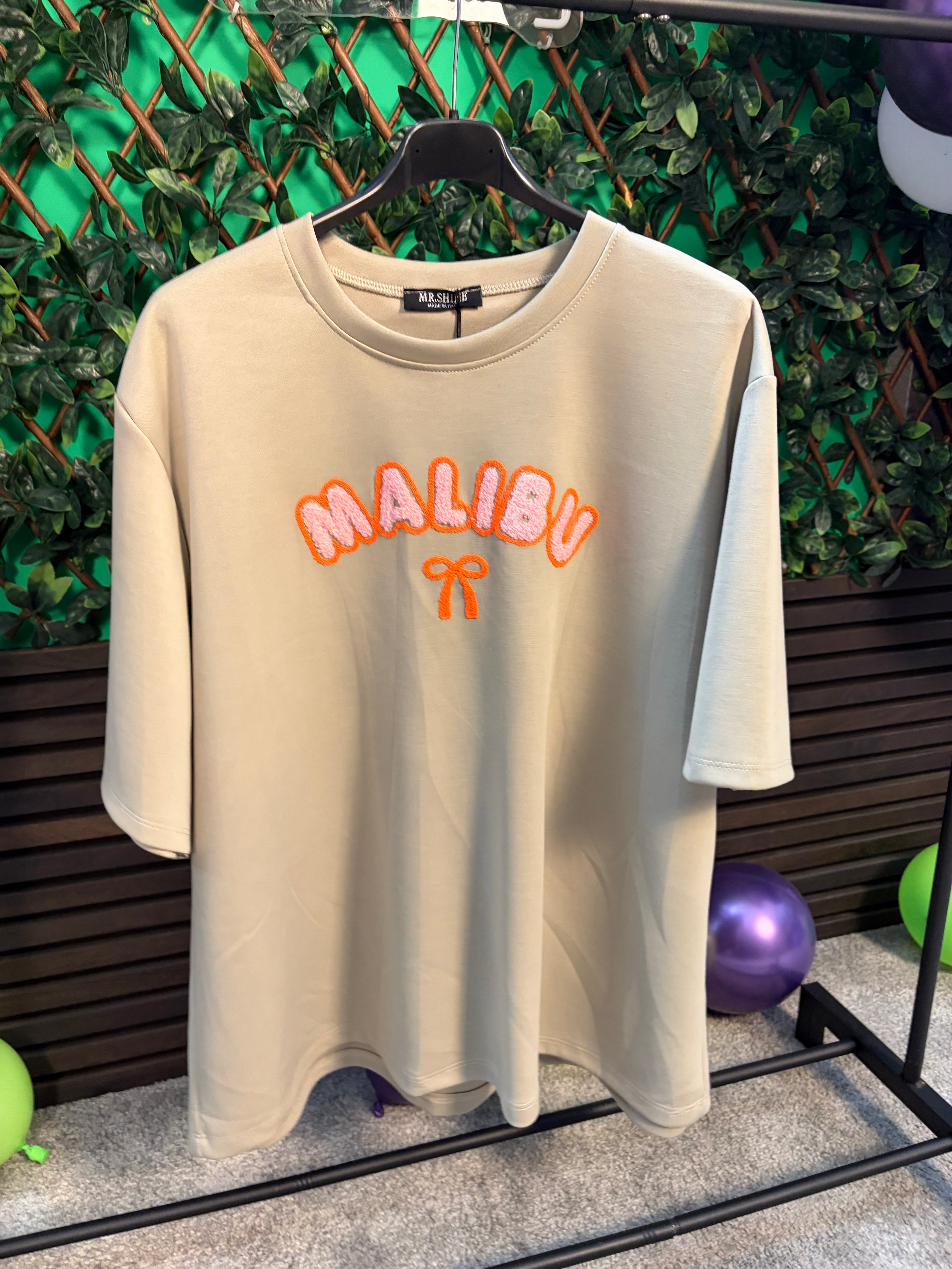 PLUS SIZE “Malibu” Soft feel, scuba style t-shirt (16-24).