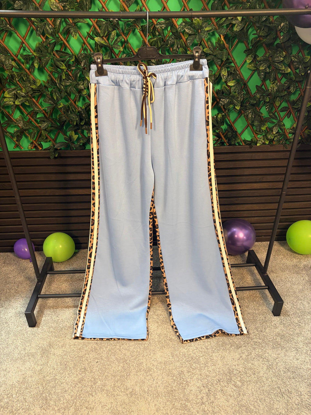 Soft feel, leopard back joggers (6-14).