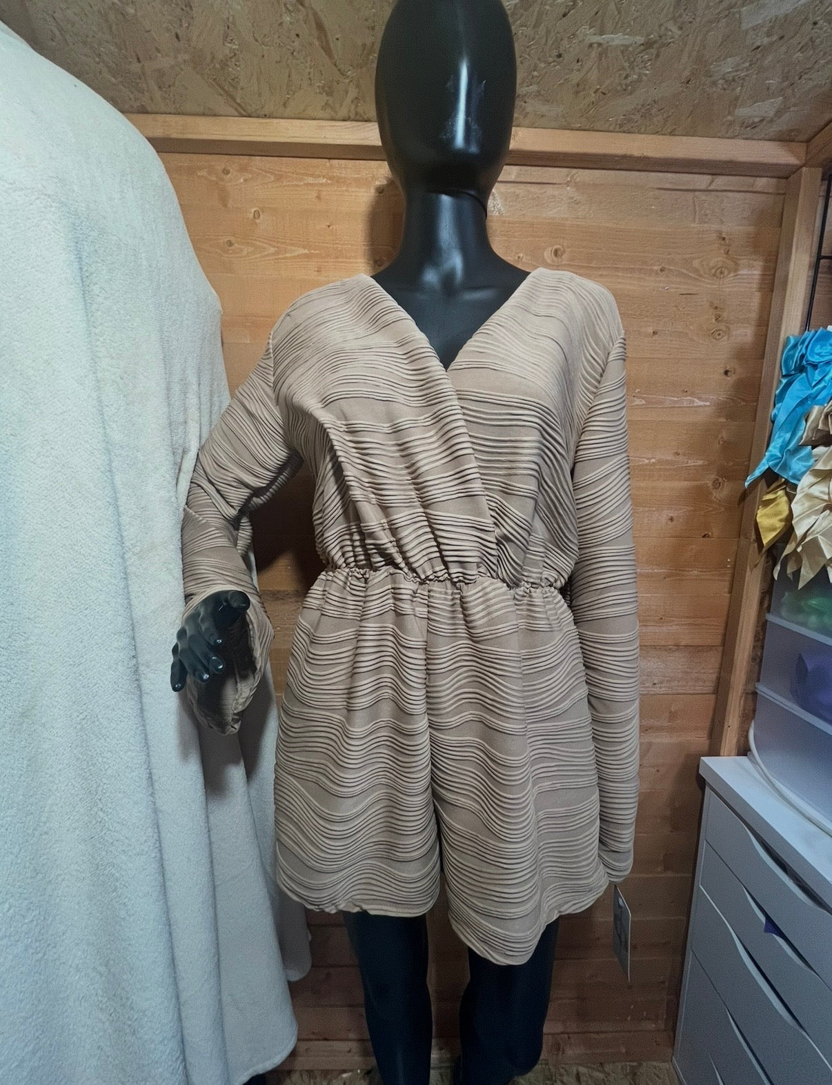 Long Sleeve, Detailed Playsuit
