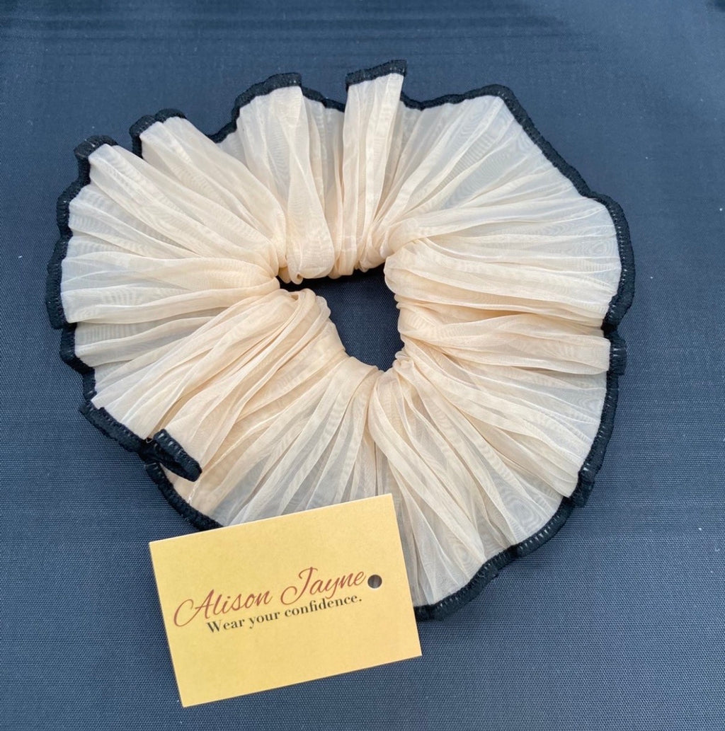 Bun Style, Thin, Chiffon Scrunchie