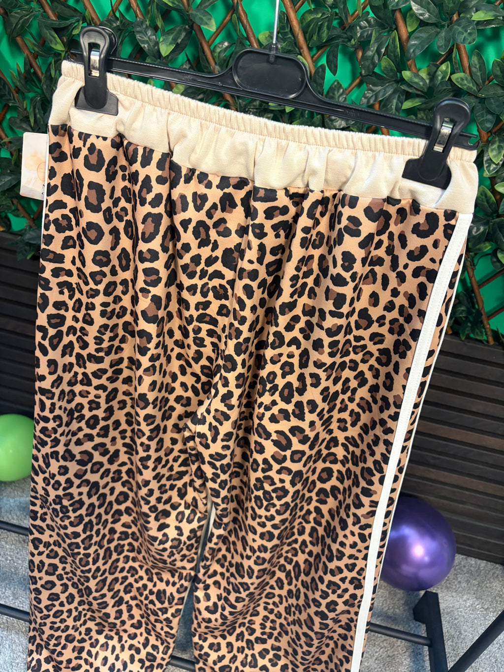 Soft feel, leopard back joggers (6-14).