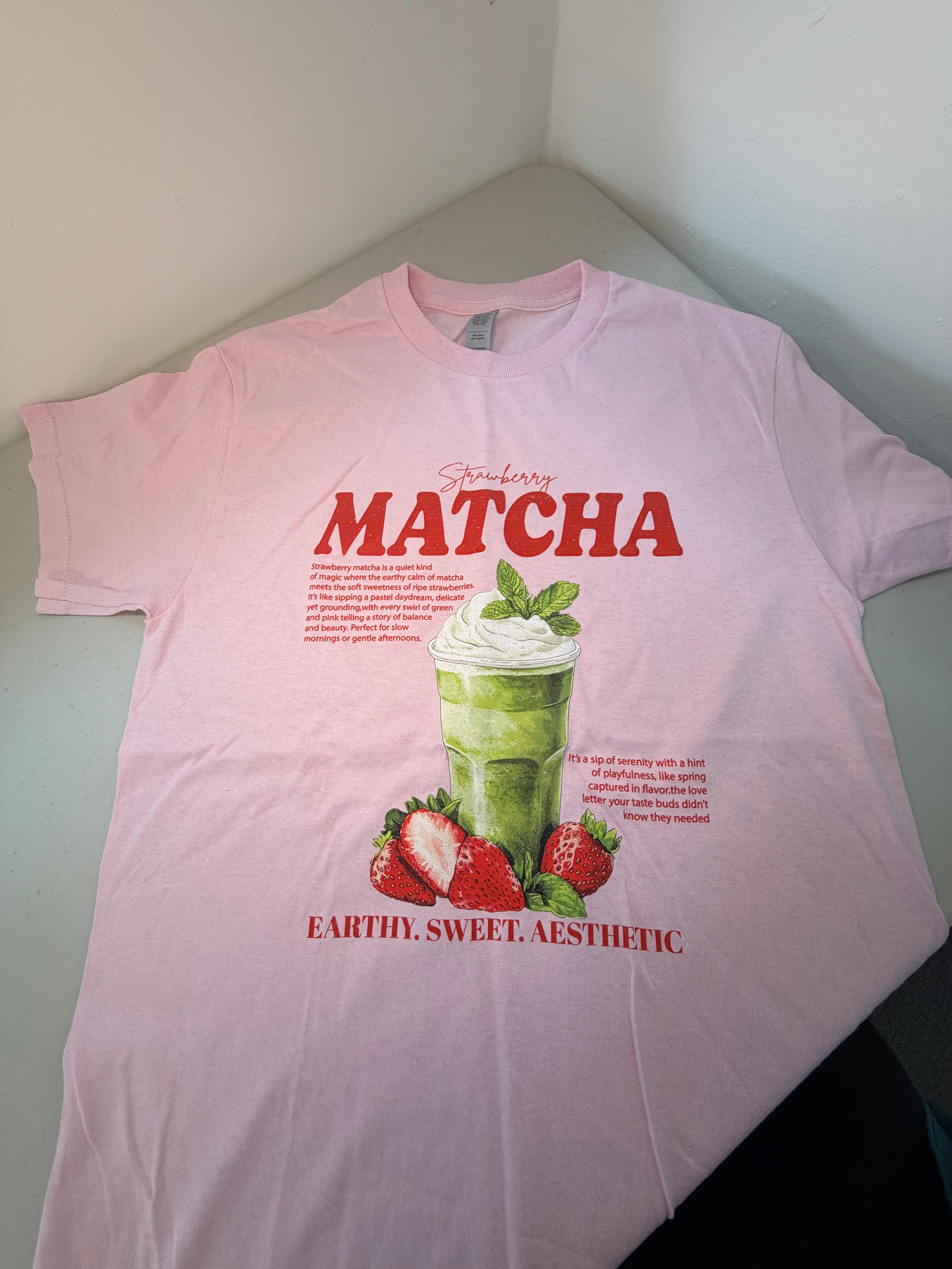 Strawberry Matcha Printed T-Shirt