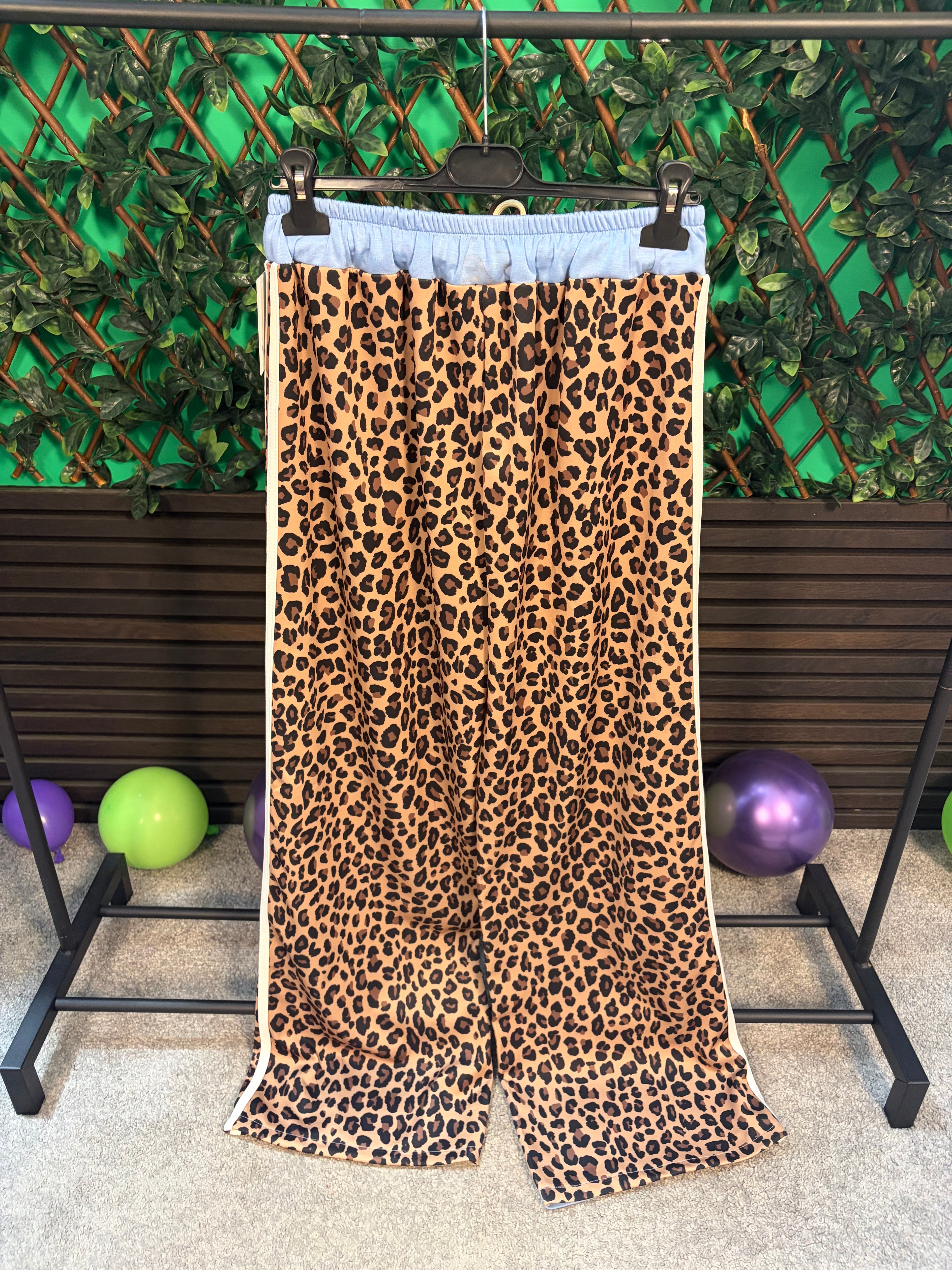 Soft feel, leopard back joggers (6-14).