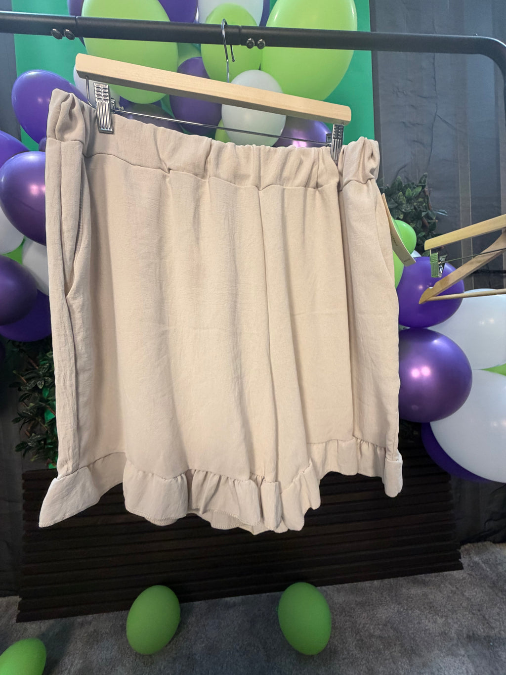 Plus Size Frilled Top & Shorts