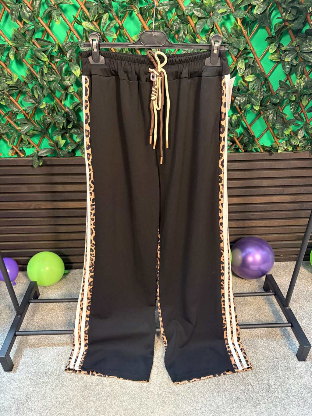 Soft feel, leopard back joggers (6-14).