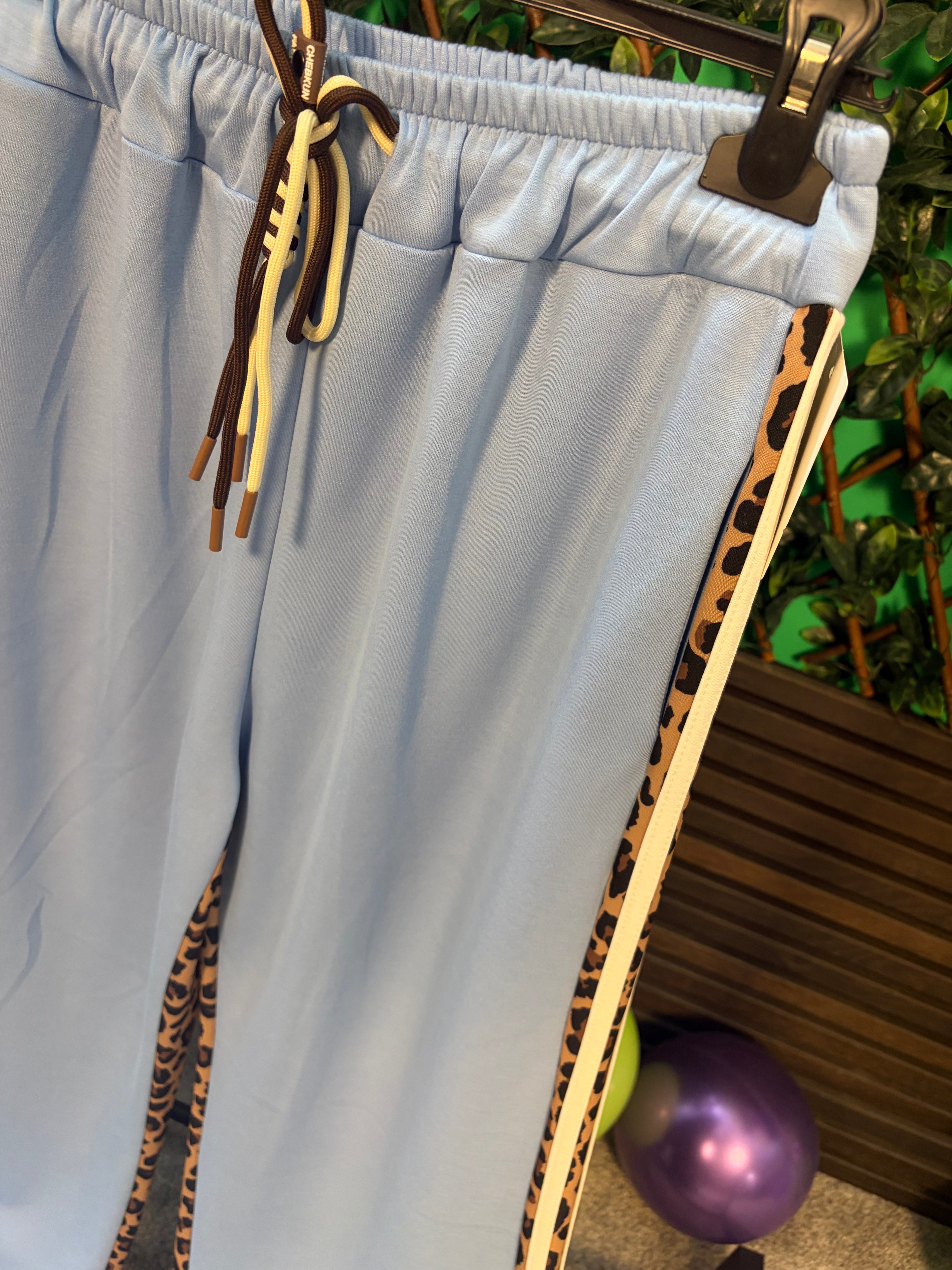 Soft feel, leopard back joggers (6-14).