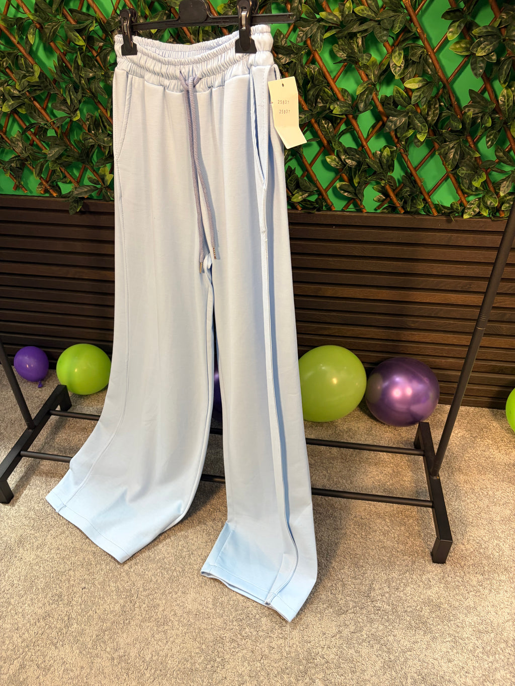 Soft feel, wide leg joggers with expansion panel (6-14)