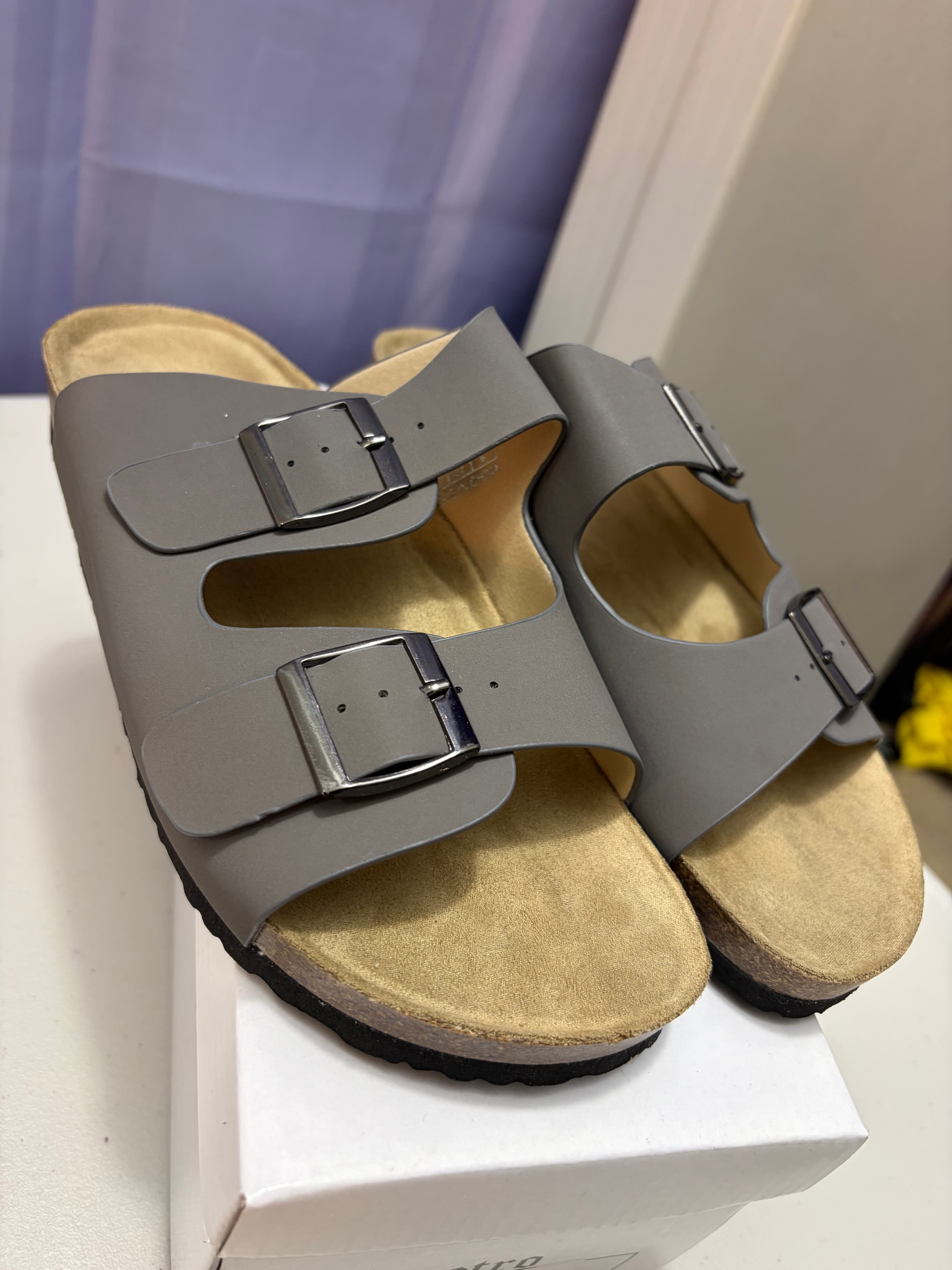 Joey- Nubuck Style, Double Strap Sandal.