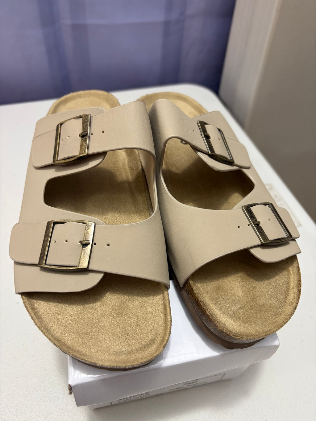 Joey- Nubuck Style, Double Strap Sandal.