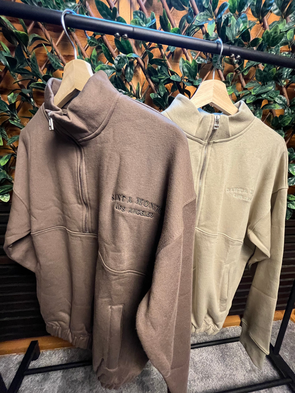Santa Monica Half Zip Fleece Lined Jumper.