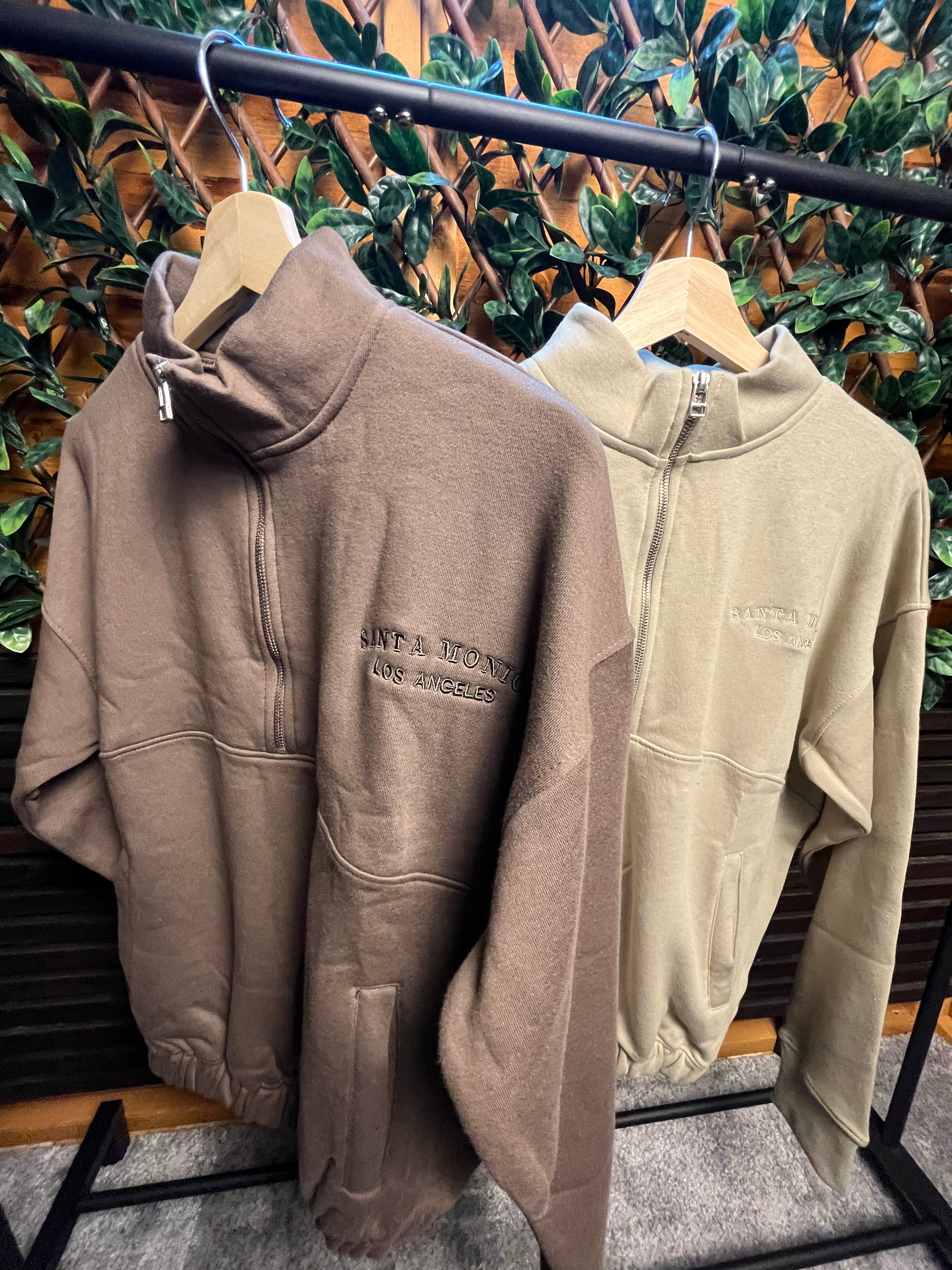 Santa Monica Half Zip Fleece Lined Jumper.