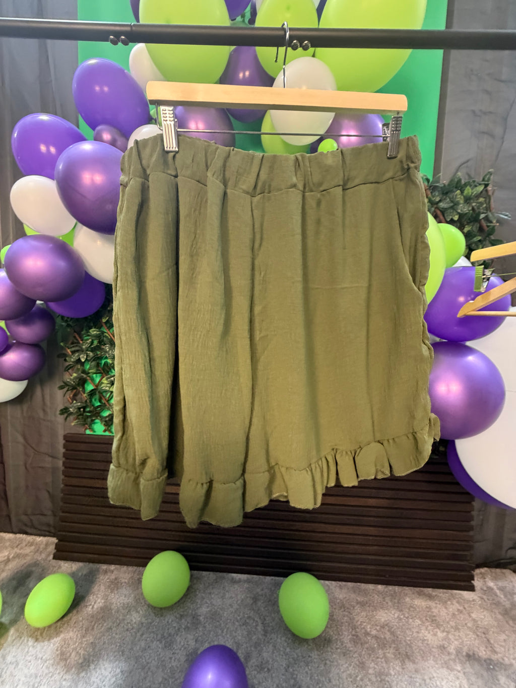Plus Size Frilled Top & Shorts