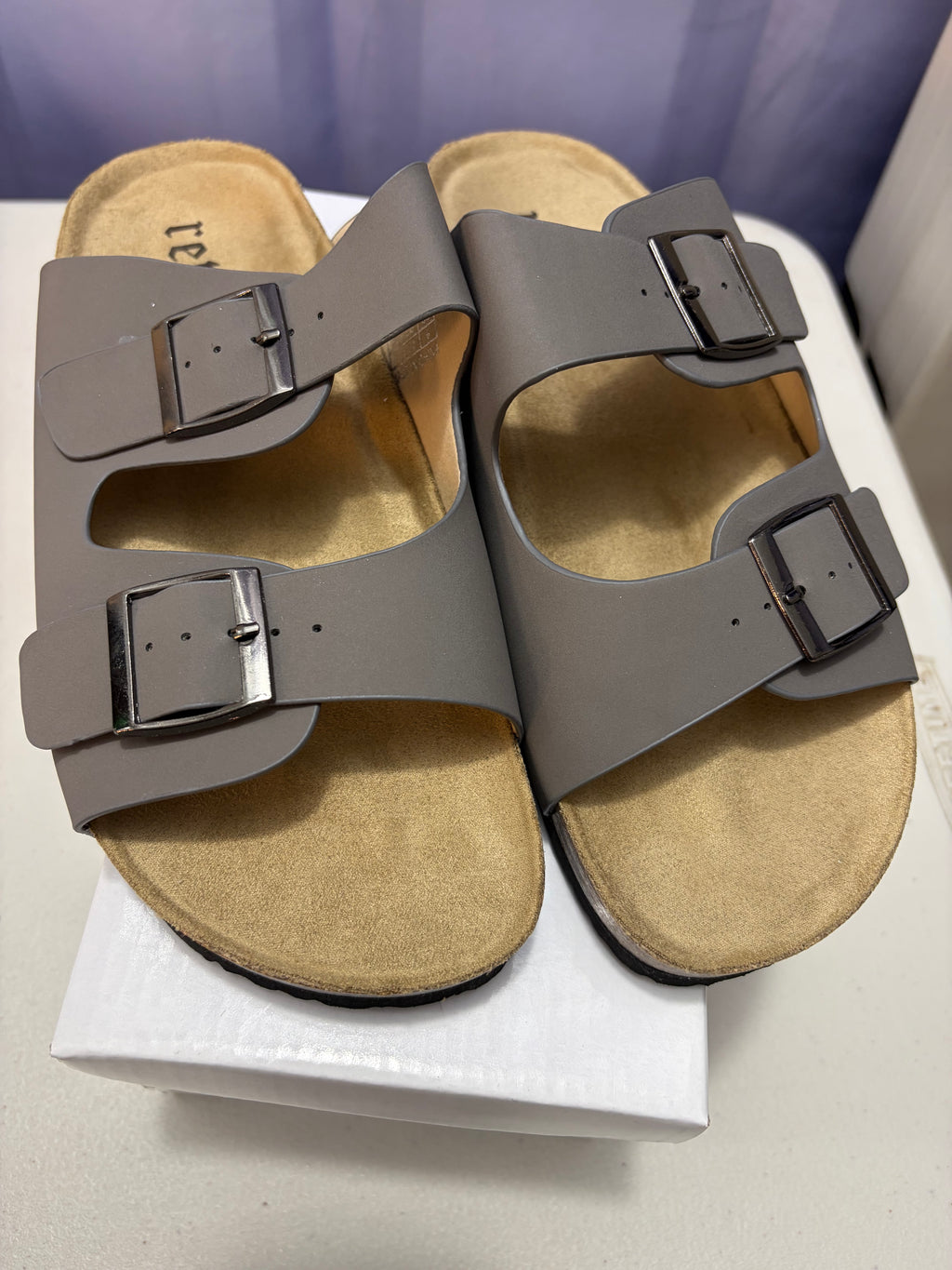 Joey- Nubuck Style, Double Strap Sandal.