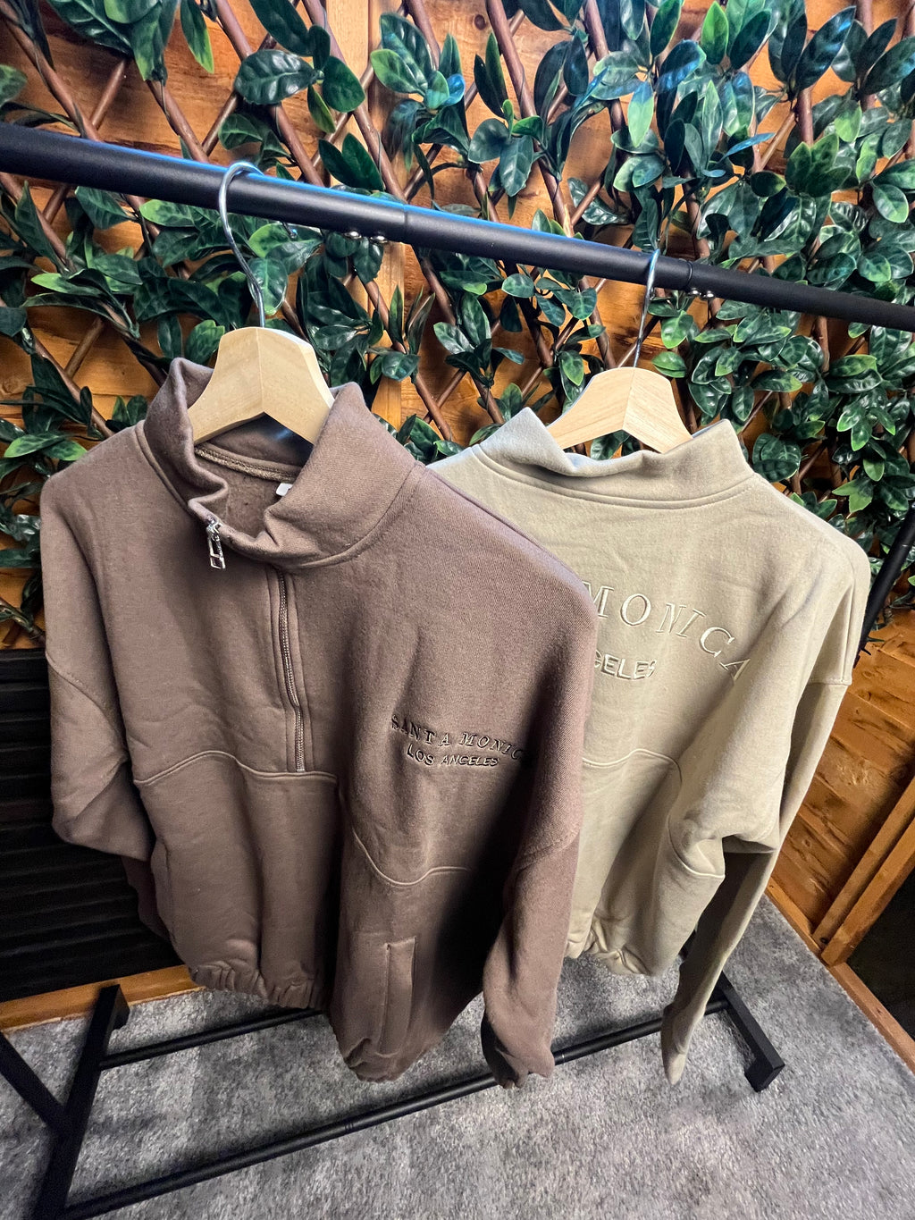Santa Monica Half Zip Fleece Lined Jumper.