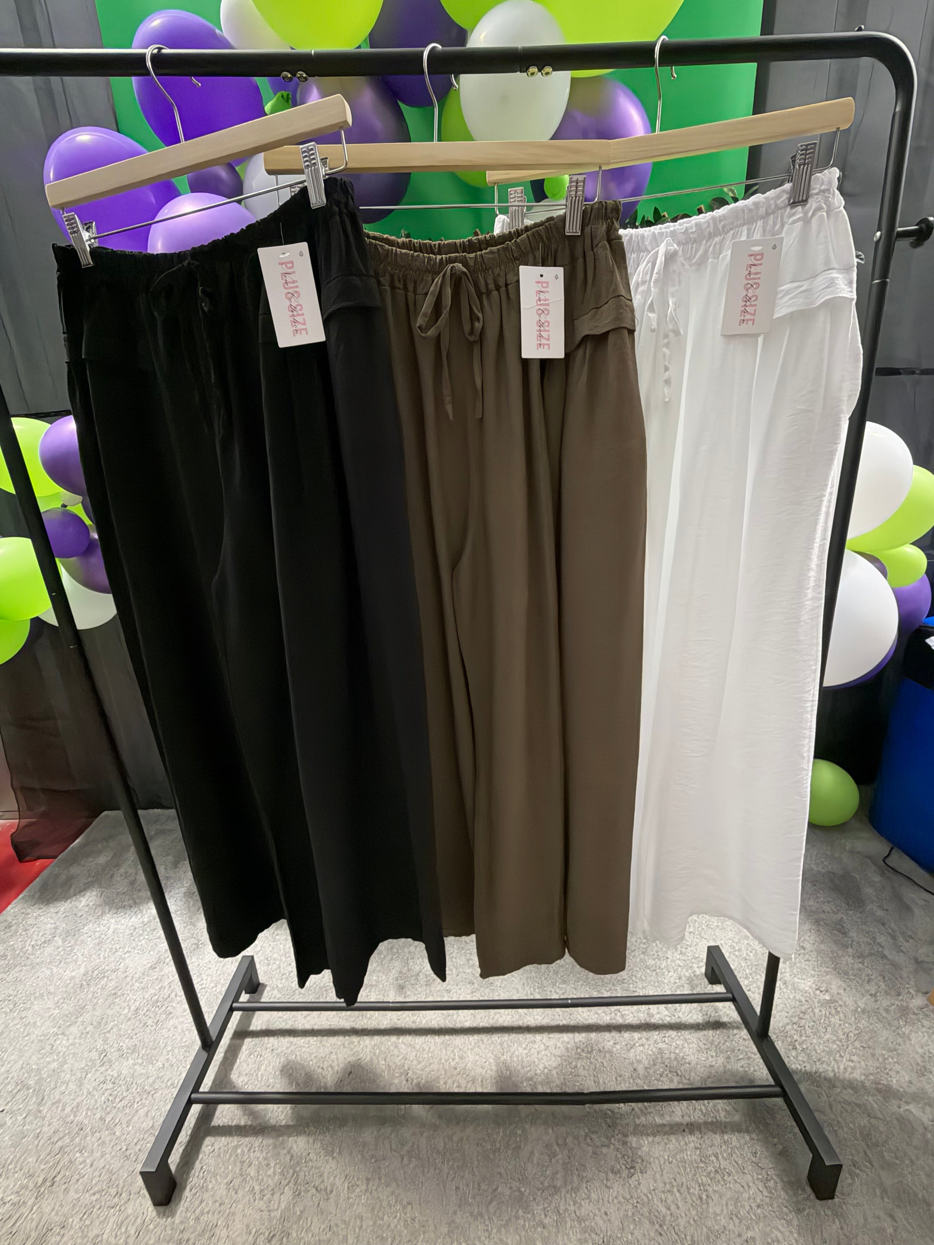 Plus Size- Lightweight, Elasticated Waist Trousers