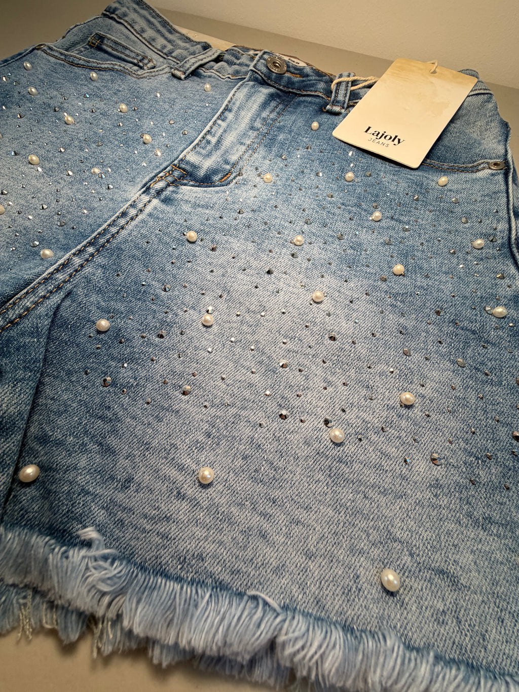 Diamond & Pearl Denim Shorts