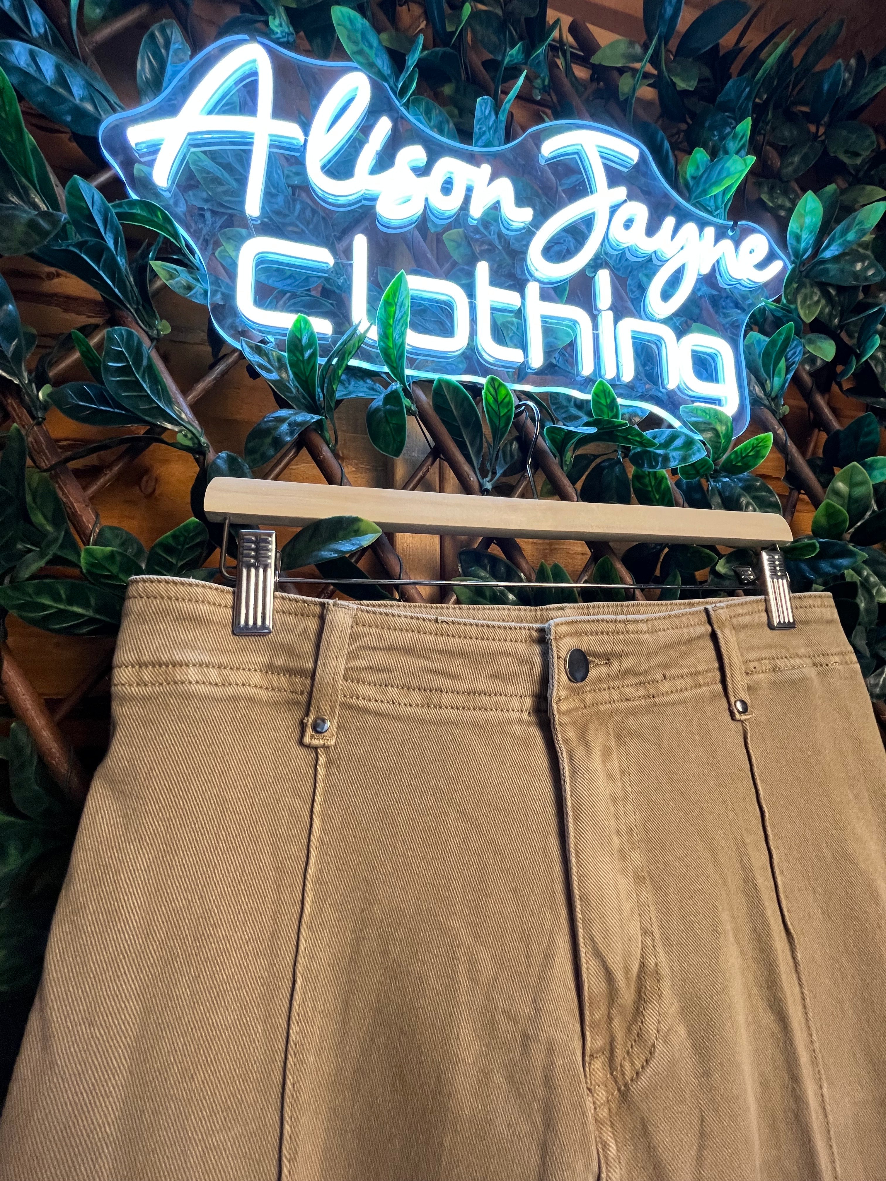 Front Seam, High Waisted, Wide Leg Jeans- 31 inch inside leg.