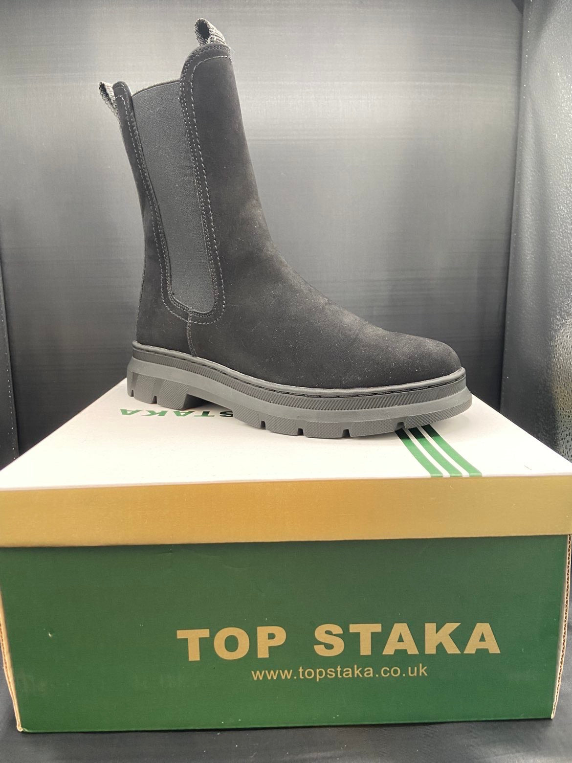 Suede-look, ankle boots.