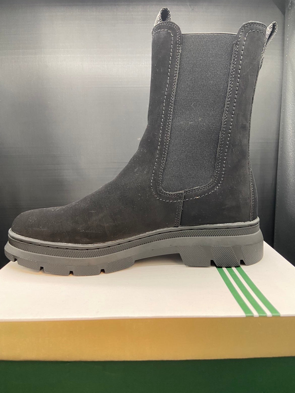Suede-look, ankle boots.