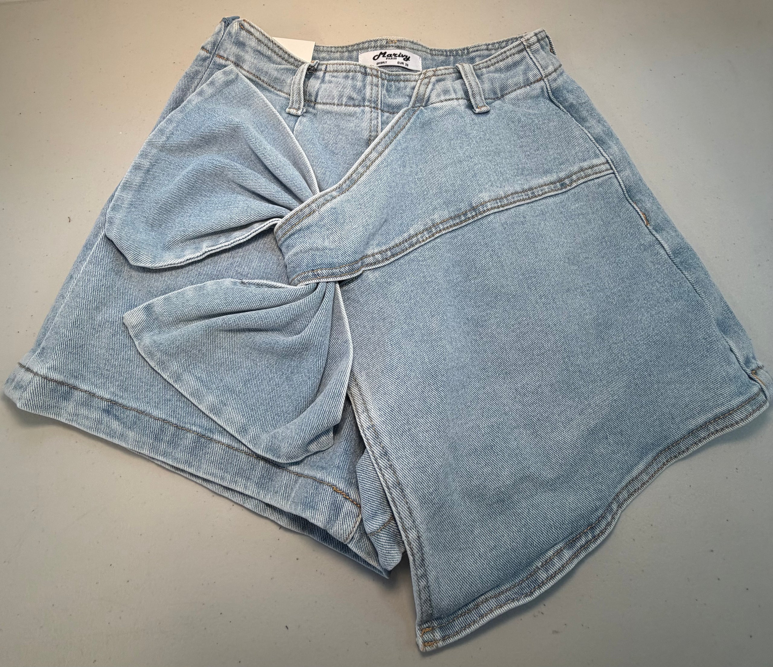 Bow Denim Skort
