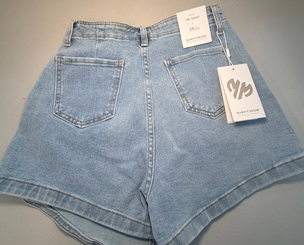 Bow Denim Skort