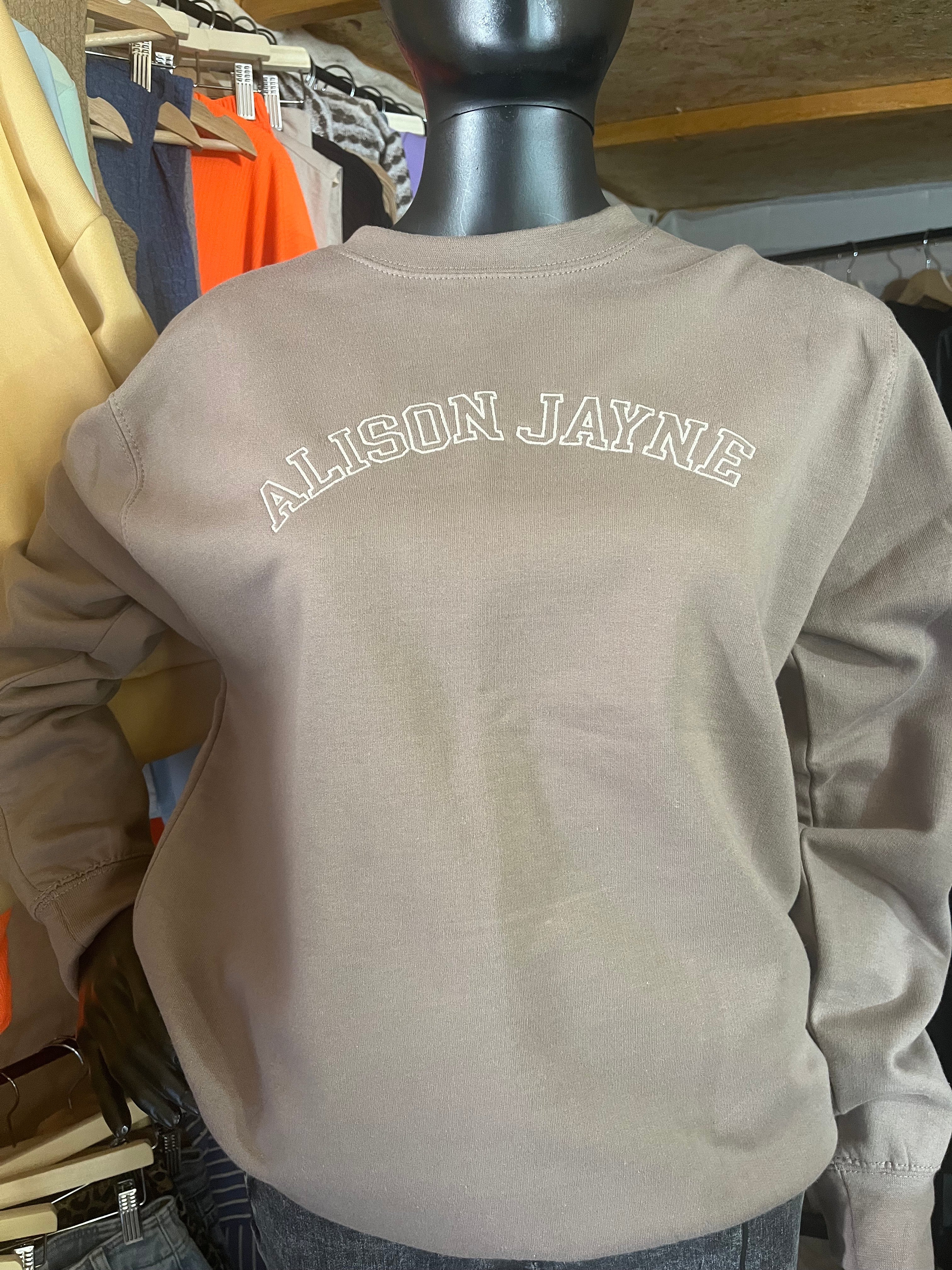 Alison Jayne: Class of 64' Varsity Sweatshirt.