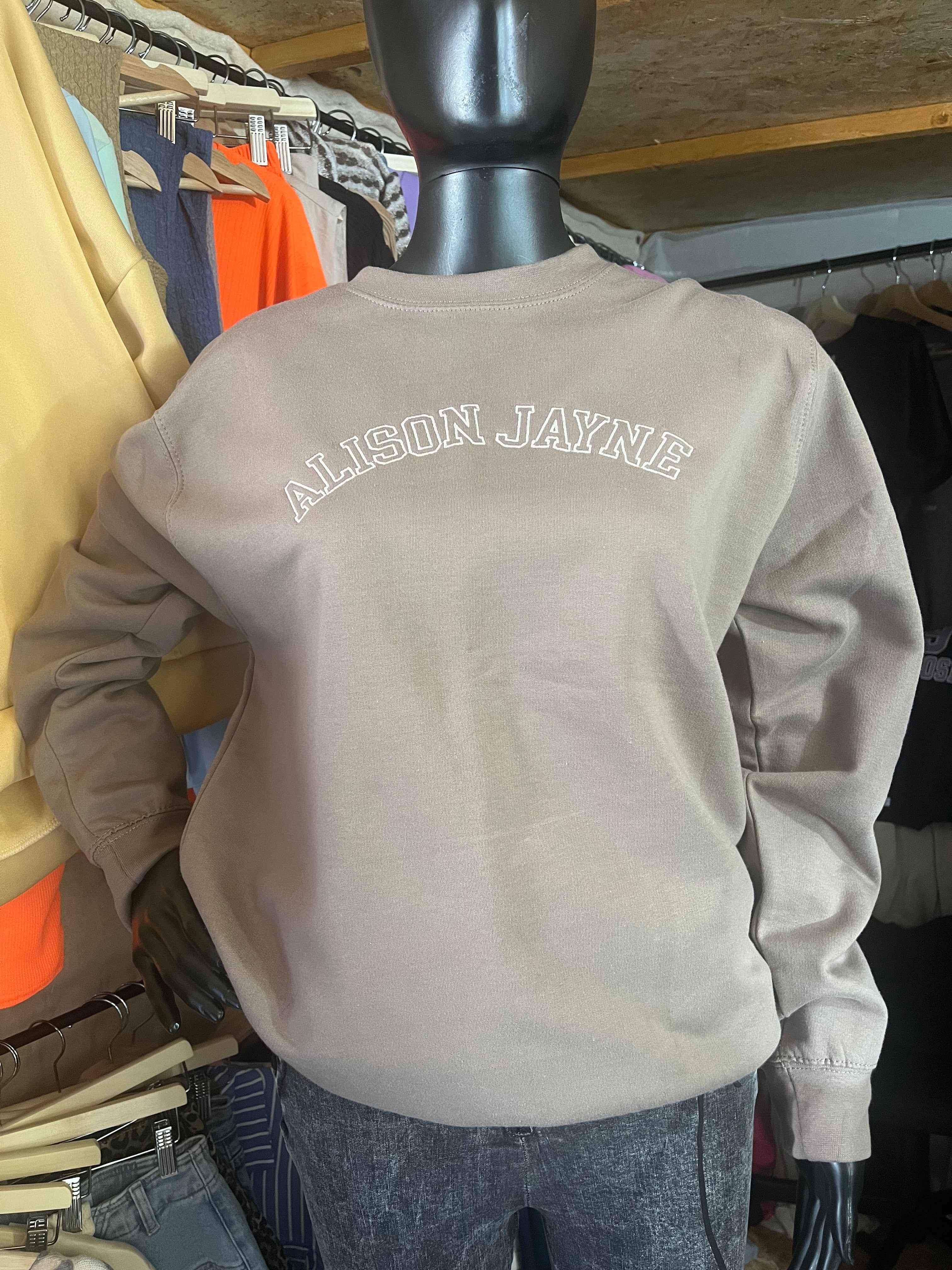 Alison Jayne: Class of 64' Varsity Sweatshirt.
